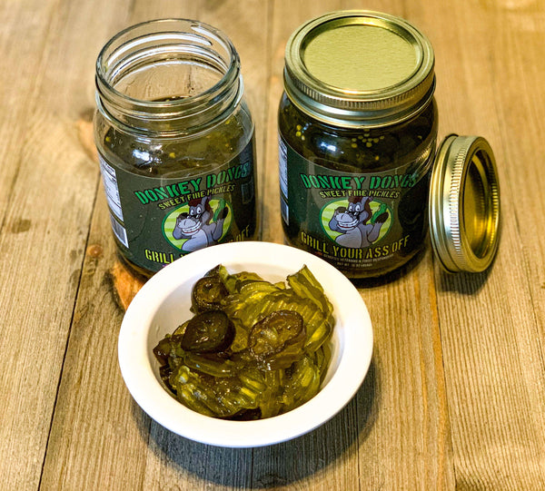 Donkey Dongs Sweet Fire Pickles - Spicy Pickle Chips