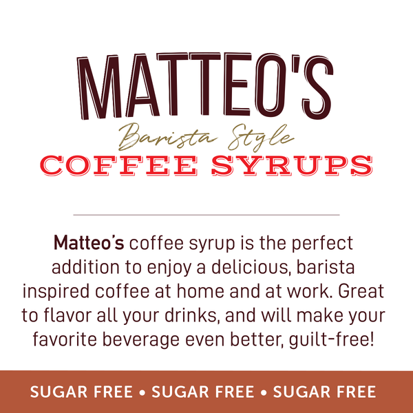 Matteo's Sugar Free Coffee Syrup, Caramel Creme, 0 Calories, 0 Sugar, Keto Friendly: 1 Bottle