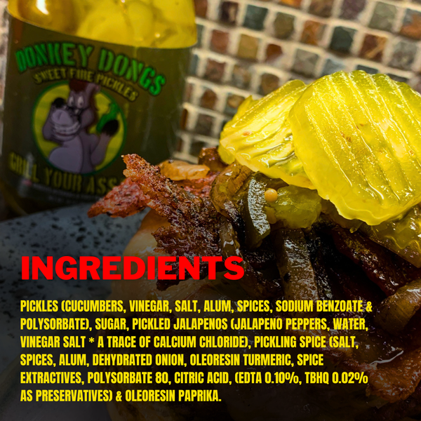 Donkey Dongs Sweet Fire Pickles - Spicy Pickle Chips