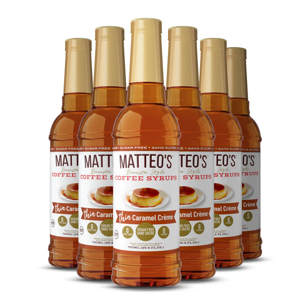 Matteo's Sugar Free Coffee Syrup, Caramel Creme, 0 Calories, 0 Sugar, Keto Friendly: 1 Bottle