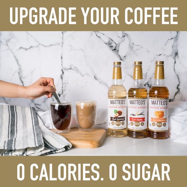 Matteo's Sugar Free Coffee Syrup, Caramel Creme, 0 Calories, 0 Sugar, Keto Friendly: 1 Bottle