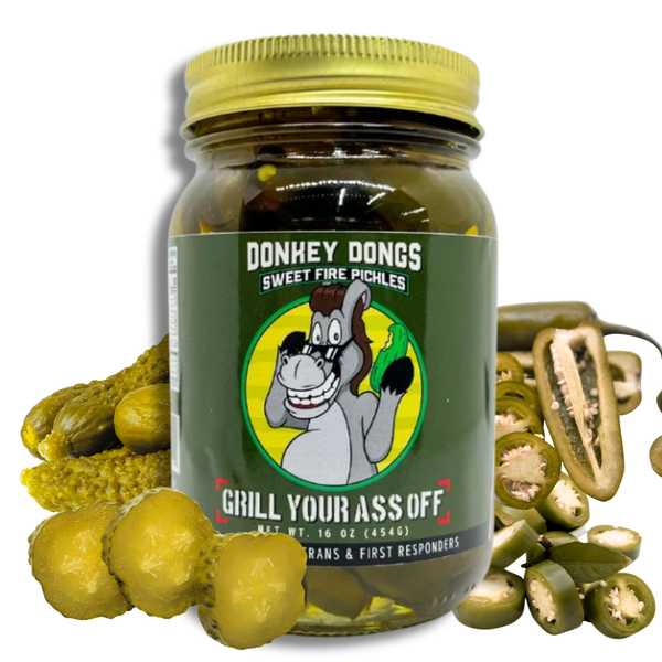 Donkey Dongs Sweet Fire Pickles - Spicy Pickle Chips