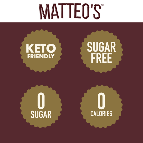 Matteo's Sugar Free Coffee Syrup, Caramel Creme, 0 Calories, 0 Sugar, Keto Friendly: 1 Bottle
