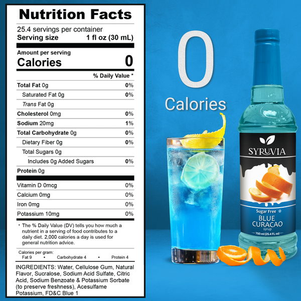 Sugar-Free Blue Curacao Syrup