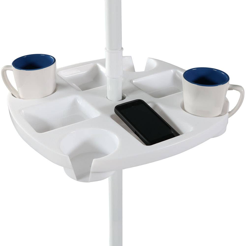 Beach Umbrella Pole Drink and Snack Holder Table