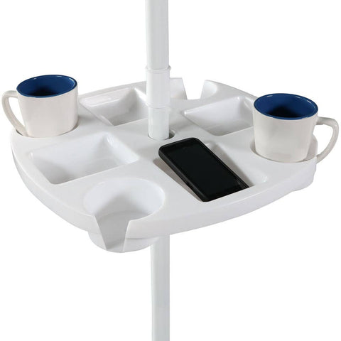 Beach Umbrella Pole Drink and Snack Holder Table