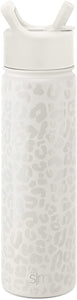 Simple Modern Summit Water Bottle w/ Straw Lid Cream Leopard 22oz