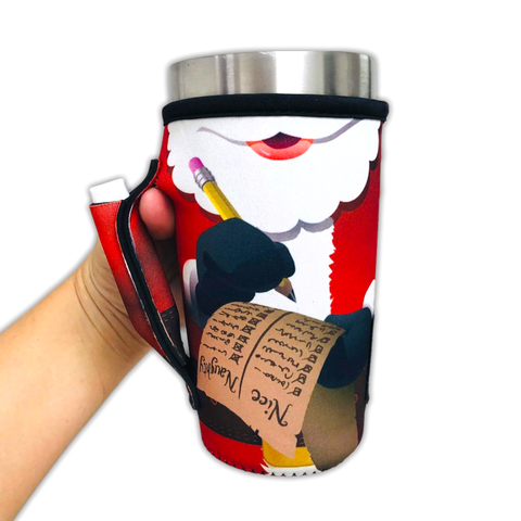 Lit Handler-Santa's List  20oz Large Coffee / Tea / Tumbler Handler™
