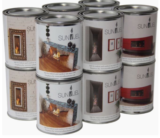 Anywhere Fire Place-Sunjel Gel Fuel Cans