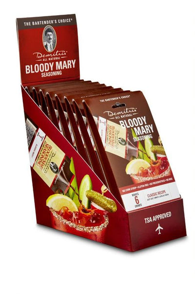Demitri's Single Serve Bloody Mary Pouches (6 per pack) TSA Approved
