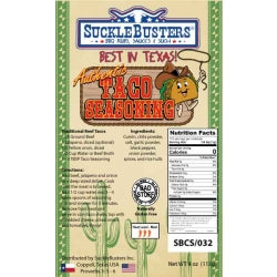 Sucklebusters Texas Taco Seasoning 4 oz